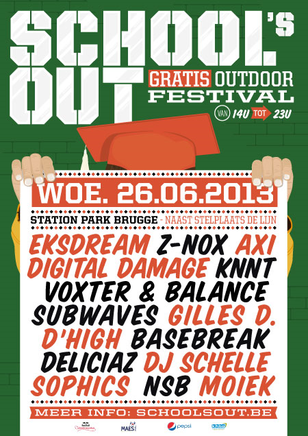 School\'s Out 2013 affiche op 26/06/2013